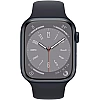 Умные часы Apple Watch Series 8 45 мм (алюминиевый корпус, полуночный/полуночный, спортивный силиконовый ремешок)
