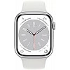 Умные часы Apple Watch Series 8 45 мм (алюминиевый корпус, серебристый/белый, спортивный силиконовый ремешок M/L)