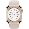 Умные часы Apple Watch Series 8 45 мм (алюминиевый корпус, звездный свет/звездный свет, спортивный силиконовый ремешок M/L)