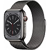 Умные часы Apple Watch Series 8 45 мм (корпус из нержавеющей стали, графитовый/графитовый, миланский сетчатый браслет)