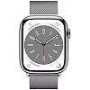 Умные часы Apple Watch Series 8 45 мм (корпус из нержавеющей стали, серебристый/серебристый, миланский сетчатый браслет)