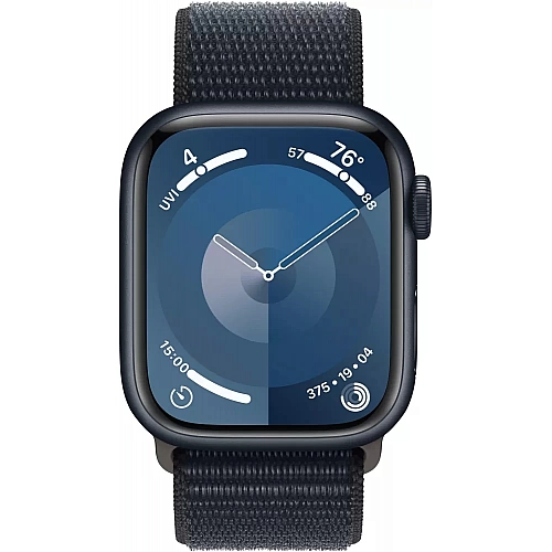 Умные часы Apple Watch Series 9 41 мм (алюминиевый корпус, полуночный/полуночный, нейлоновый ремешок)