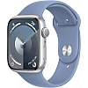 Умные часы Apple Watch Series 9 41 мм (алюминиевый корпус, серебристый/зимний синий, спортивный силиконовый ремешок M/L)