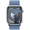 Умные часы Apple Watch Series 9 45 мм (алюминиевый корпус, серебристый/зимний синий, нейлоновый ремешок)