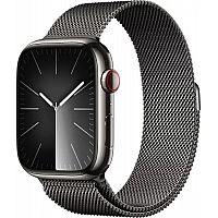 Умные часы Apple Watch Series 9 LTE 41 мм (корпус из нержавеющей графит/миланский графитовый)