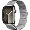 Умные часы Apple Watch Series 9 LTE 45 мм (корпус из нержавеющей стали, серебристый/миланский серебристый)