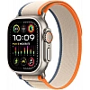 Умные часы Apple Watch Ultra 2 LTE 49 мм (титановый корпус, титановый/бежево-оранжевый, нейлоновый ремешок размера S/M)