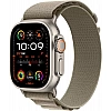Умные часы Apple Watch Ultra 2 LTE 49 мм (титановый корпус, титановый/оливковый, текстильный ремешок размера M)