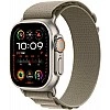 Умные часы Apple Watch Ultra 2 LTE 49 мм (титановый корпус, титановый/оливковый, текстильный ремешок размера S)