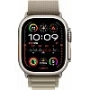 Умные часы Apple Watch Ultra 2 LTE 49 мм (титановый корпус, титановый/оливковый, текстильный ремешок размера S)