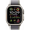 Умные часы Apple Watch Ultra 2 LTE 49 мм (титановый корпус, титановый/серо-зеленый, нейлоновый ремешок размера S/M)