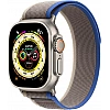 Умные часы Apple Watch Ultra LTE 49 мм (титановый корпус, титановый/сине-серый, нейлоновый ремешок размера S/M)