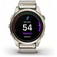 Умные часы Garmin Epix Pro Gen 2 Sapphire 42 мм (мягкое золото/крем, с нейлоновым и силиконовым ремешками)