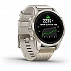 Умные часы Garmin Epix Pro Gen 2 Sapphire 42 мм (мягкое золото/крем, с нейлоновым и силиконовым ремешками)
