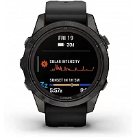Умные часы Garmin Fenix 7S Pro Sapphire Solar (карбоново-серый титан/черный)