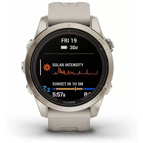 Умные часы Garmin Fenix 7S Pro Sapphire Solar (мягкое золото/песок)