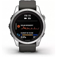 Умные часы Garmin Fenix 7S Pro Solar (серебро/графит)