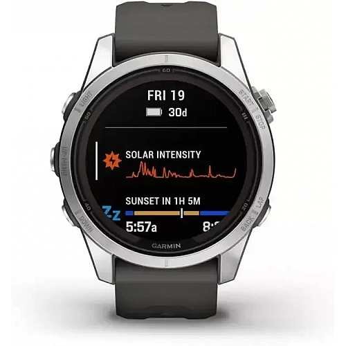 Умные часы Garmin Fenix 7S Pro Solar (серебро/графит)