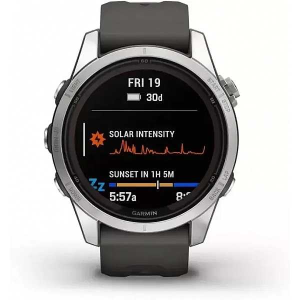 Умные часы Garmin Fenix 7S Pro Solar (серебро/графит)