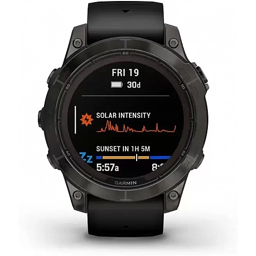 Умные часы Garmin Fenix 7 Pro Sapphire Solar (карбоново-серый титан/черный)