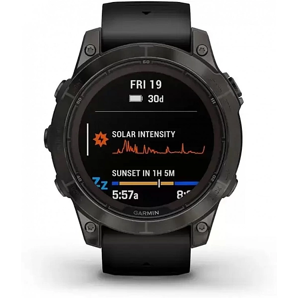 Умные часы Garmin Fenix 7 Pro Sapphire Solar (карбоново-серый титан/черный)