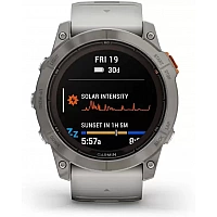 Умные часы Garmin Fenix 7 Pro Sapphire Solar (титан/оранжевый)