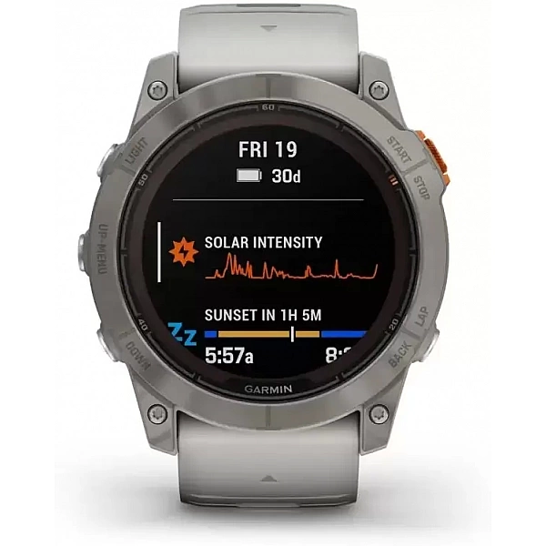Умные часы Garmin Fenix 7 Pro Sapphire Solar (титан/оранжевый)