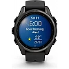 Умные часы Garmin Fenix 8 Sapphire 43мм (титановый угольно-черный DLC, пепельно-серый ремешок)
