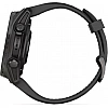 Умные часы Garmin Fenix 8 Sapphire 43мм (титановый угольно-черный DLC, пепельно-серый ремешок)