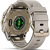 Умные часы Garmin Fenix 8 Sapphire 43мм (золотистый, серый кожаный ремешок)