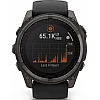Умные часы Garmin Fenix 8 Solar, Sapphire 47мм (титановый угольно-серый DLC с черным ремешком)