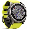 Умные часы Garmin Fenix 8 Solar, Sapphire 51мм (титановый, желтый силиконовый ремешок)