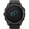 Умные часы Garmin Fenix 8 Solar, Sapphire 51мм (титановый угольно-серый с DLC-покрытием и черным ремешком)