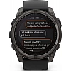 Умные часы Garmin Fenix 8 Solar, Sapphire 51мм (титановый угольно-серый с DLC-покрытием и черным ремешком)