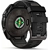 Умные часы Garmin Fenix 8 Solar, Sapphire 51мм (титановый угольно-серый с DLC-покрытием и черным ремешком)