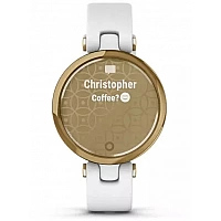 Умные часы Garmin Lily (светло-золотистый, белый/кожаный ремешок)