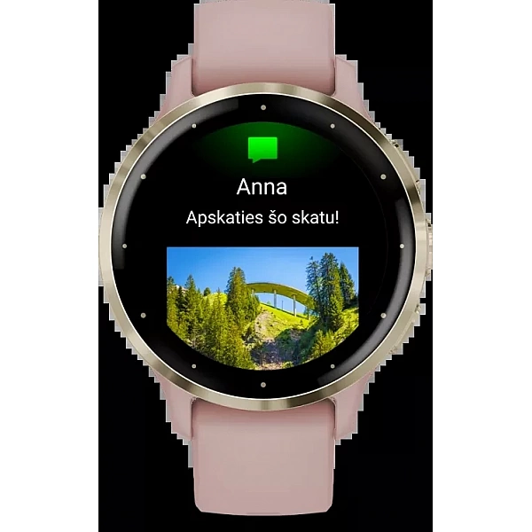 Умные часы Garmin Venu 3S (розовый, с силиконовым ремешком)