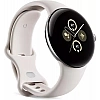 Умные часы Google Pixel Watch 2 LTE (глянцевый серебристый/фарфор, спортивный силиконовый ремешок)