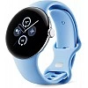 Умные часы Google Pixel Watch 2 (глянцевый серебристый/залив, спортивный силиконовый ремешок)