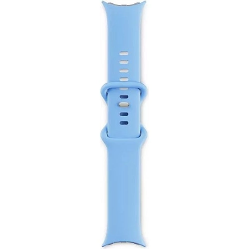 Умные часы Google Pixel Watch 2 (глянцевый серебристый/залив, спортивный силиконовый ремешок)
