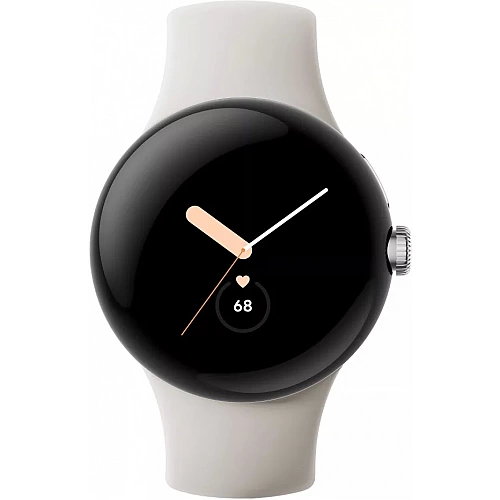 Умные часы Google Pixel Watch LTE (глянцевый серебристый/мел)