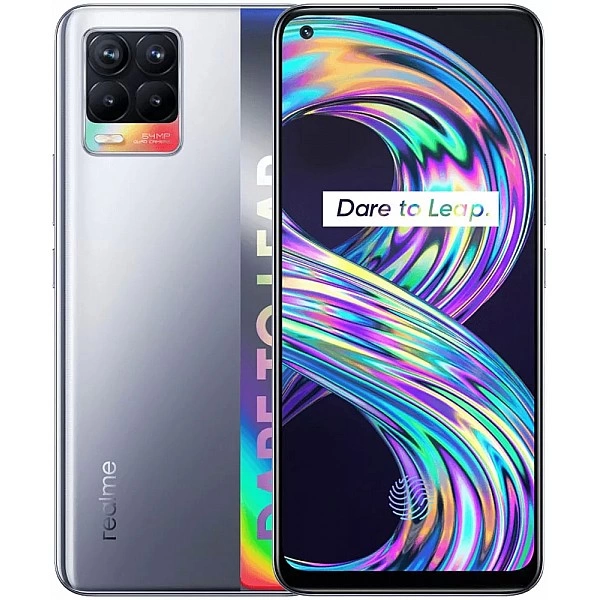 Смартфон Realme 8 4GB/64GB с NFC (кибер серебристый)