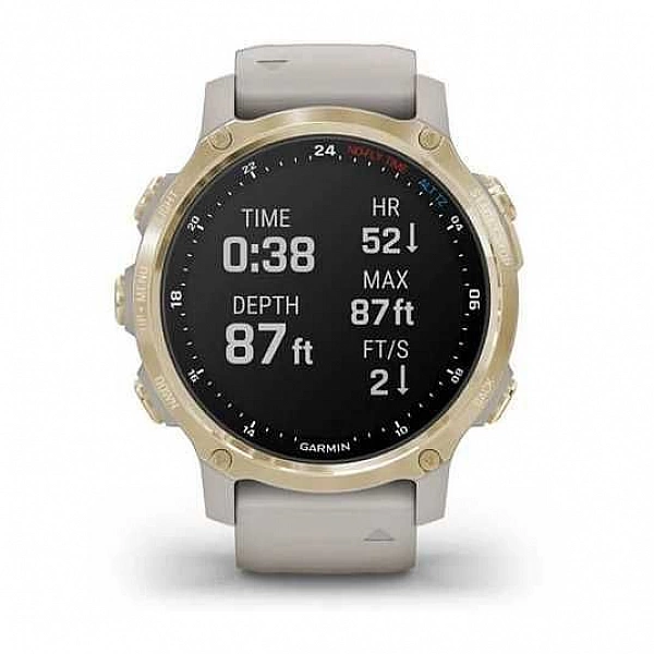 Умные часы Garmin Descent Mk2s (светло-золотистый/светло-песочный)