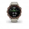 Умные часы Garmin Descent Mk3i 43мм (бронзово-серый титан, с серым силиконовым ремешком)