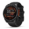 Умные часы Garmin Fenix 8 47мм (серый, черный силиконовый ремешок)