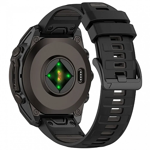 Умные часы Garmin Fenix 8 E 47мм (серая сталь, черный силиконовый ремешок)