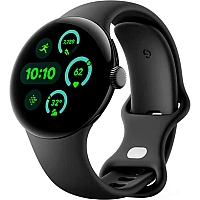 Умные часы Google Pixel Watch 3 41 мм (черный матовый/обсидиан, спортивный силиконовый ремешок)