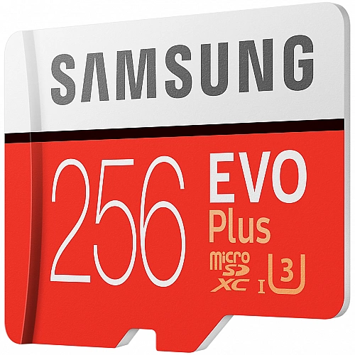 Карта памяти Samsung EVO Plus microSDXC 256GB + SD адаптер
