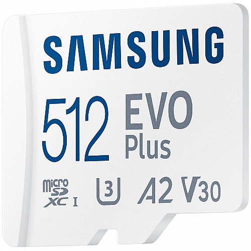 Карта памяти Samsung EVO Plus microSDXC 512GB + SD адаптер
