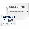 Карта памяти Samsung EVO Plus microSDXC 512GB + SD адаптер
